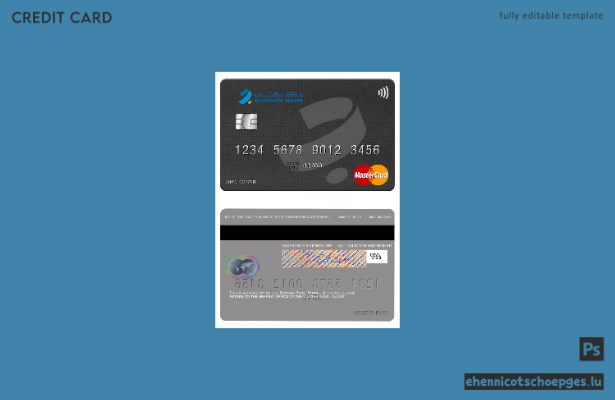 Kuwait Burgan Bank Mastercard Beispielvorschau